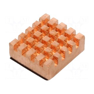 Heatsink | copper | 13.2x12.1mm | Arduino,Raspberry Pi | copper