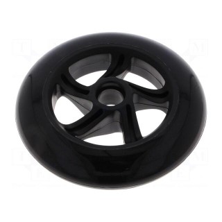 Wheel | black | Pcs: 1 | push-in | Ø: 144mm | Plating: rubber | W: 29mm