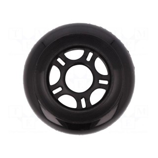 Wheel | black | Pcs: 1 | push-in | Ø: 84mm | Plating: polyurethane | W: 24mm