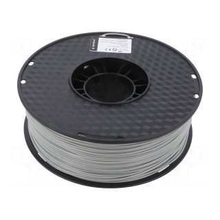 Filament: ABS | 1.75mm | grey | 225÷245°C | 1kg