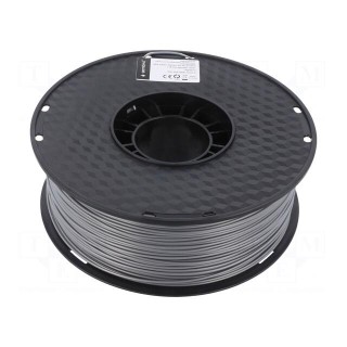 Filament: ABS | 1.75mm | silver | 225÷245°C | 1kg