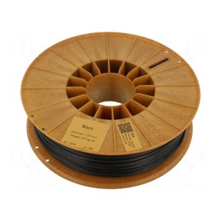 Filament: ASA | 1.75mm | black | 220÷250°C | 700g | Table temp: 90÷110°C