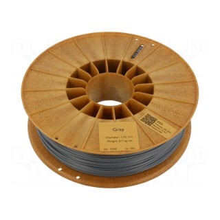 Filament: ASA | 1.75mm | grey | 220÷250°C | 700g | Table temp: 90÷110°C