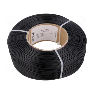 Filament: PCTG | 1.75mm | black | 240÷270°C | 1kg | Table temp: 60÷80°C