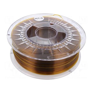 Filament: PET-G | Ø: 1.75mm | amber | 220÷250°C | 1kg