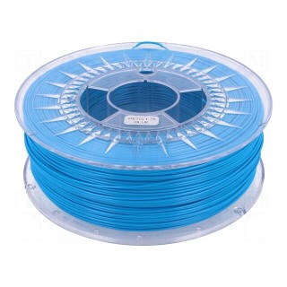 Filament: PET-G | 1.75mm | azure blue | 220÷250°C | 1kg | ±0,05mm