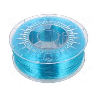 Filament: PET-G | 1.75mm | azure blue,transparent | 220÷250°C | 1kg