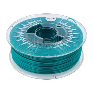 Filament: PET-G | 1.75mm | emerald green | 220÷250°C | 1kg | ±0,05mm