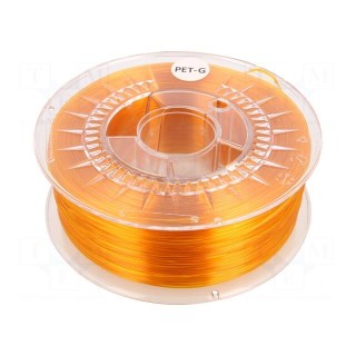 Filament: PET-G | Ø: 1.75mm | orange,transparent | 220÷250°C | 1kg