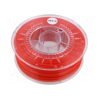 Filament: PET-G | Ø: 1.75mm | super red | 220÷250°C | 1kg