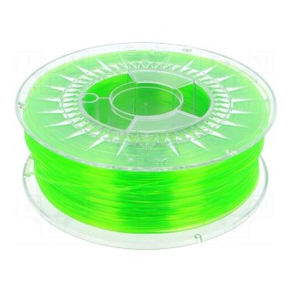 Filament: PET-G | Ø: 1.75mm | transparent,green (light) | 220÷250°C