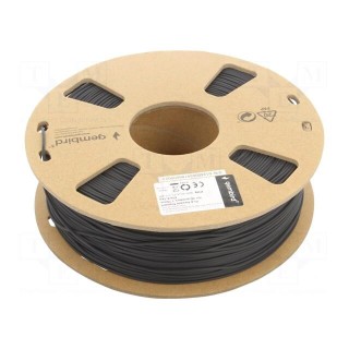 Filament: PLA | 1.75mm | black | 190÷220°C | 1kg | flexible
