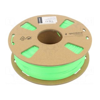 Filament: PLA | 1.75mm | bright green | 190÷220°C | 1kg