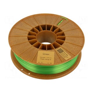 Filament: PLA SILK | 1.75mm | green | 195÷225°C | 800g