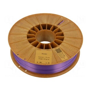Filament: PLA SILK | 1.75mm | violet | 195÷225°C | 800g