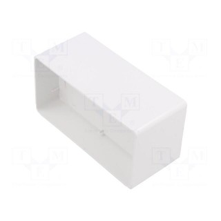 Accessories: flat duct connector | white | ABS | 110x55mm