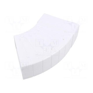 Accessories: flat horizontal elbow bend | white | ABS | 110x55mm