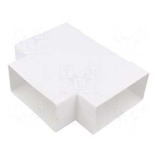 Accessories: flat t-joint | white | ABS | 110x55mm