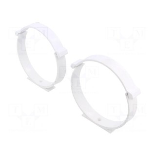 Accessories: holder for round ducts | white | ABS | Ø104mm
