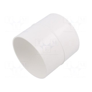 Accessories: round duct connector | white | ABS | Ø100mm