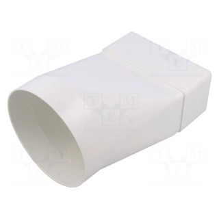 Accessories: round flat connector | white | ABS | Ø104x110mm
