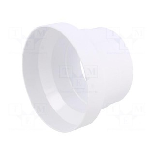 Accessories: round reducer | white | ABS | 100x125mm