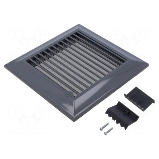 Accessories: ventilation grille | graphite | 135x135mm