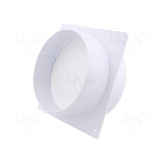 Accessories: wall plate | white | ABS | Ø125mm