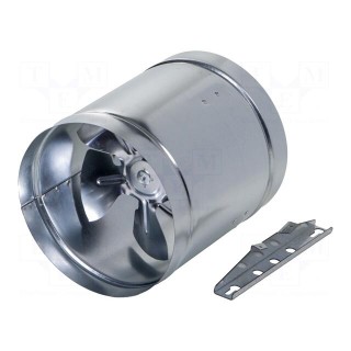 Fan: AC | axial | 230VAC | Ø245mm | 600m3/h | 57dBA | slide bearing | IPX2