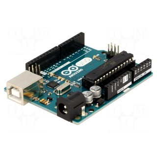 Arduino | pin strips,ICSP,USB B,power supply | ATMEGA328