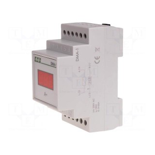 Ammeter | digital,mounting | 0÷50A | for DIN rail mounting | LED