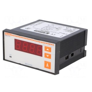 Meter | on panel | digital | I AC: 0,05÷5,75A | True RMS | 91x45mm | LED