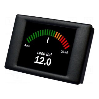 Meter | on panel | digital | I DC: 4÷20mA | 74x46mm | Interface: USB