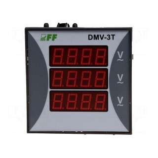 Voltmeter | digital,mounting | 12÷400V | on panel | LED | 4-digit | IP20