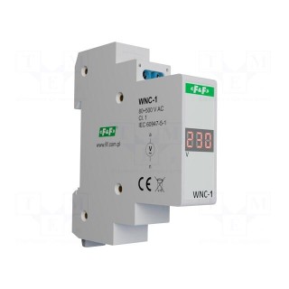 Voltmeter | digital,mounting | 80÷500V | for DIN rail mounting | LED