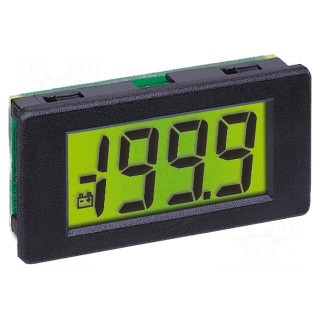 Voltmeter | digital,mounting | VDC: 0÷200mV | on panel | LCD | 350uA