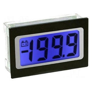 Meter | on panel | digital | VDC: 0÷200mV | Ill.volt: 7.5V | 34x21.3mm