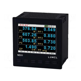 Meter: network parameters | digital,mounting | LCD TFT 3,5" | ND31