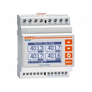 Meter: network parameters | for DIN rail mounting | LCD | 128x80