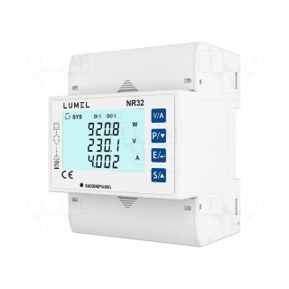 Meter: network parameters | for DIN rail mounting | LCD | NR32