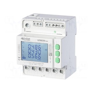 Meter: power quality analyser | for DIN rail mounting | LCD | 80A