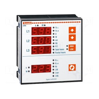 Meter | on panel | digital | VAC: 30÷480V | I AC: 0,05÷6A | True RMS