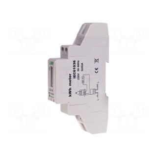 Counter | analogue,mounting | for DIN rail mounting | single-phase