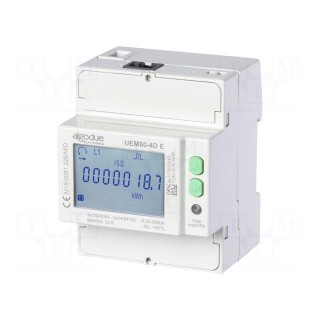 Electric energy meter | 230/400V | 80A | Network: three-phase | IP51