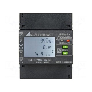 Counter | digital,mounting | for DIN rail mounting | LCD | 230V,400V
