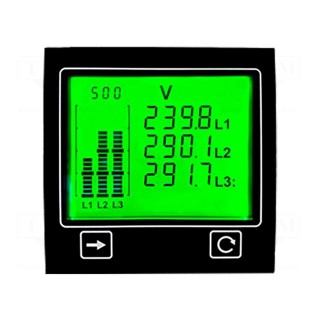 Meter: power | digital,mounting,programmable | on panel | 4-digit