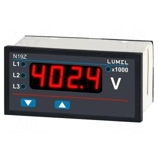 Meter: ammeter | digital,mounting | single-phase | LED | 4-digit | IP54