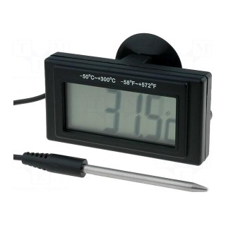 Meter: temperature | digital,mounting | NTC | on panel | LCD | Len: 1m