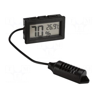 Meter: thermo-hygrometer | digital | on panel | LCD | Temp: -50÷70°C