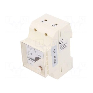 Ammeter | for DIN rail mounting | I AC: 0÷25A | True RMS | Class: 1.5